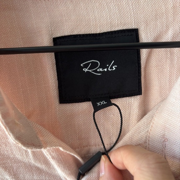 Rails‎ WYATT Ebi Shirt Orange Collared Light 100% Cotton Button-DownSz XXL $128 - Picture 4 of 6